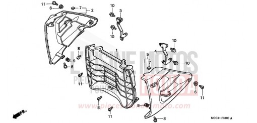 RADIATOR GRILLE CB1100SF1 de 2001